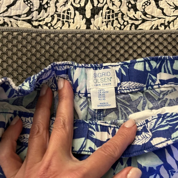 NWT Singred Olsen Linen drawstring shorts S - Picture 2 of 5